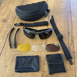 Lunettes Moto 4-en-1 – Bandoulière Convertible + 4 Verres Interchangeables - Image 1